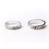 Vintage Handcrafted Hammered Promise Rings for Couple in Sterling Silver