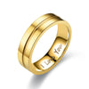 Engraved I LOVE YOU Gold Tone Couple Rings - Men's Ring
