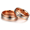 Rose Gold & Silver Two-tone Couple Rings