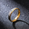 Couple's Forever Love Two-Tone Titanium Promise Ring with Gold IP
