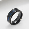 Couple's 8mm Her King His Queen Temperature Sensitive Promise Rings in Stainless Steel