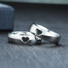 Couple's Adorable Hollow Heart Promise Rings