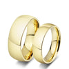 Stainless Steel Yellow Gold Plated Promise Rings for Couples