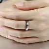 Elegant Black and Rose Gold Stainless Steel Couple Rings