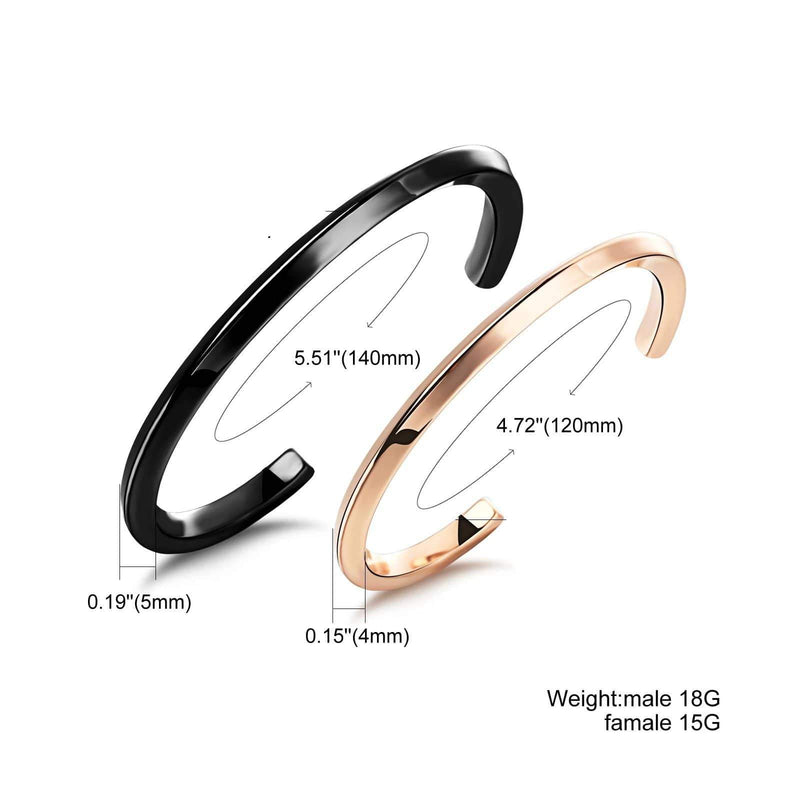 Classic Unisex Twisted Cuff Bracelets for Couples