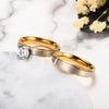 4mm Two-Tone Couple Engagement Rings - 1