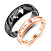 Hollow Star and Heart Stainless Steel Valentines Gift Couple Rings