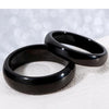 Couple's Engravable Classic Tungsten Promise Ring with Black IP