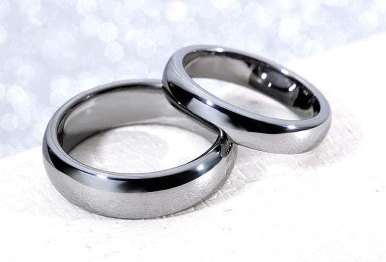 Couple's Engravable Classic Tungsten Promise Ring