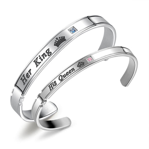 'Love You Is My Fate' Unisex Cuff Bracelets for Couples (3 Colors)