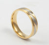 Artisan Yellow Gold Stainless Steel Couple Rings